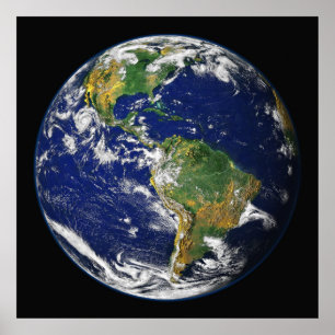 Poster EARTH FROM SPACE Custom Wall Art Premium Canvas