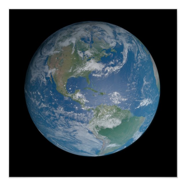 Póster Earth globe with photo taken from space (Frente)