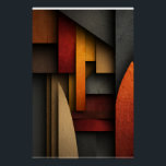 Póster Earth Tone Geometric Layers Abstract<br><div class="desc">Overlapping geometric forms in deep charcoal, terracotta, burnt sienna, golden mustard, and soft ochre create a richly textured abstract composition. Sharp edges and subtle concrete-like grain give the shapes depth and tactile realism, while the warm, earthy palette evokes desert rock, aged architecture, layered emotion, and grounded strength. The design balances...</div>