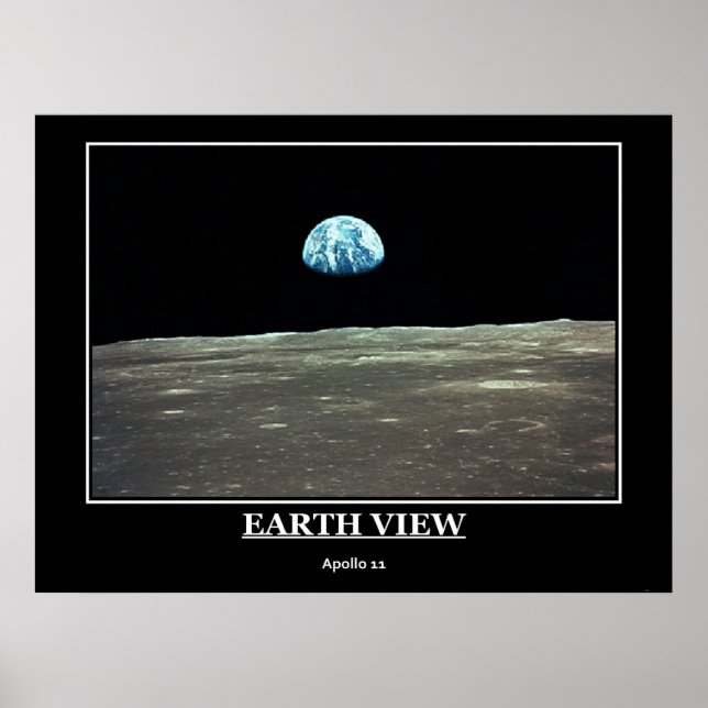 Póster Earth View Apollo 11 (Frente)