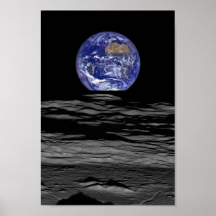 Poster Earthrise como visto da lua