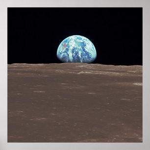 Póster Earthrise da lua