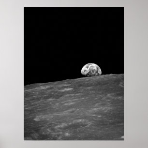 Póster Earthrise da missão da lua de Apollo 8