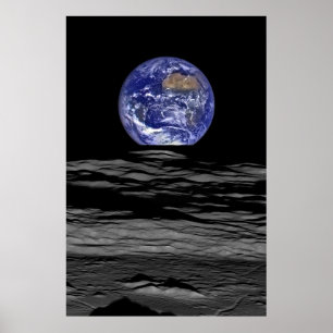 Póster Earthrise do Farside da lua