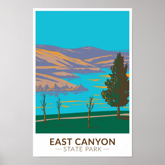 Poster East Canyon State Park Utah Vintage (Frente)