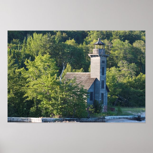 Poster East Channel Lighthouse, Michigan (Frente)