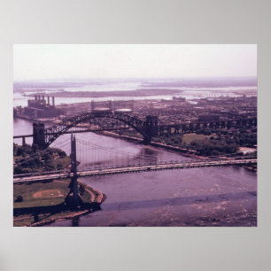 Poster East River And Queens, Nova Iorque