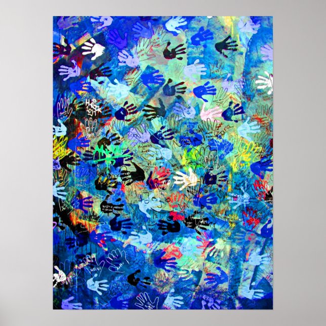 Poster East Side Gallery, Berlin Wall, Hands (1) (Frente)