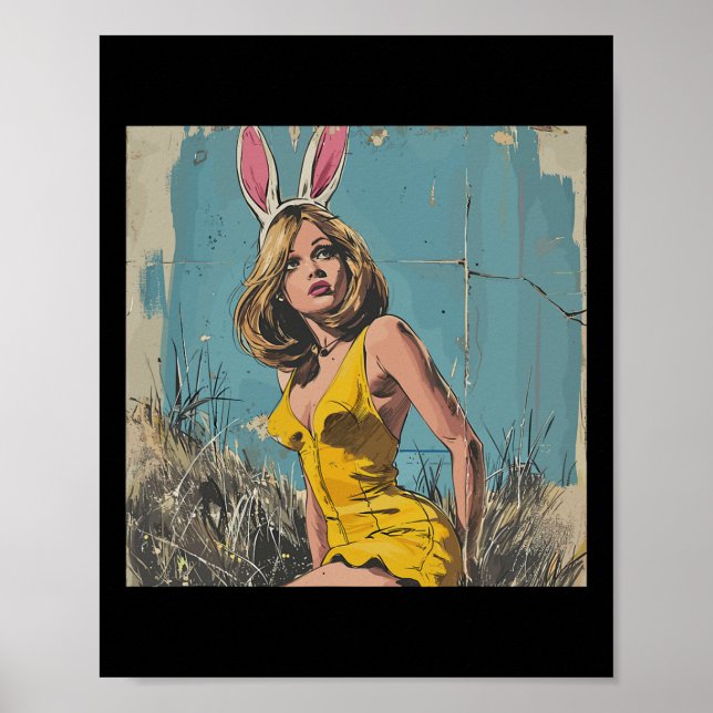 Poster Easter Day Mens Womens Artistic Fun Cute Happy Eas (Frente)