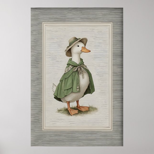 Poster Easter Duck Printable Art, Spring Minimalist (Frente)