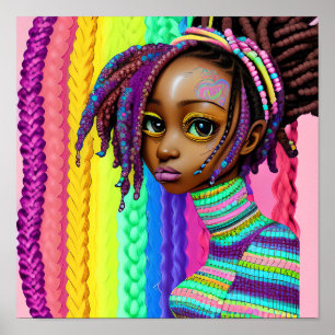 Poster Easter Egg Melanin Black Girl Magic Primavera Rain