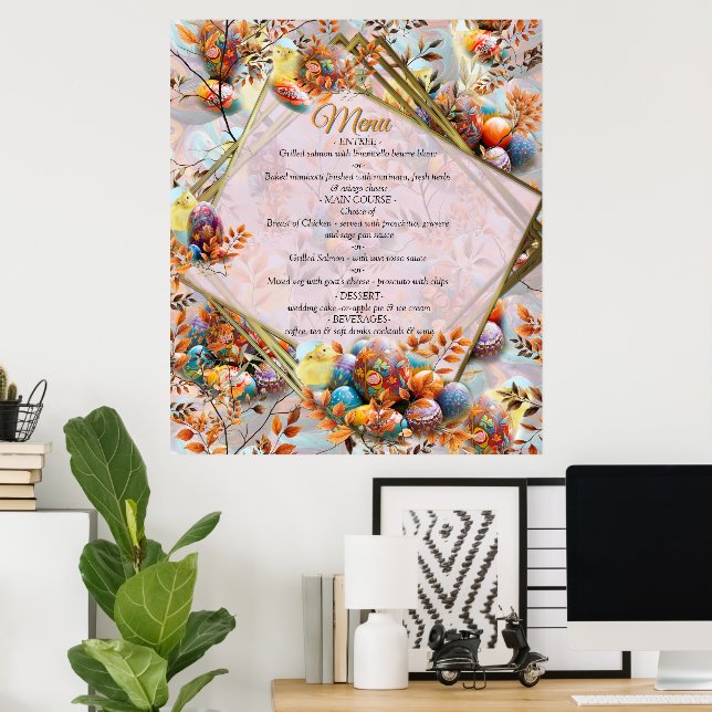Poster Easter Sunday Menue (Escritório em casa)
