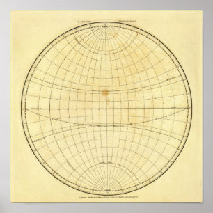 Póster Eastern Hemisphere Outline