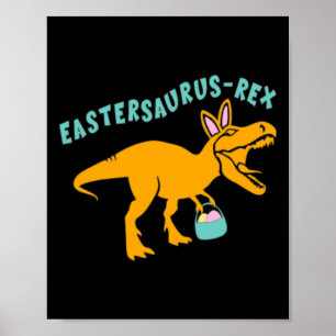 Poster Eastersaurus Presente de Dinossauro de Páscoa para
