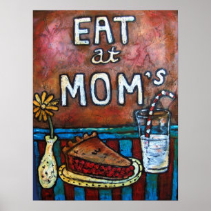 Póster Eat at Mom's ~ Mom's Diner