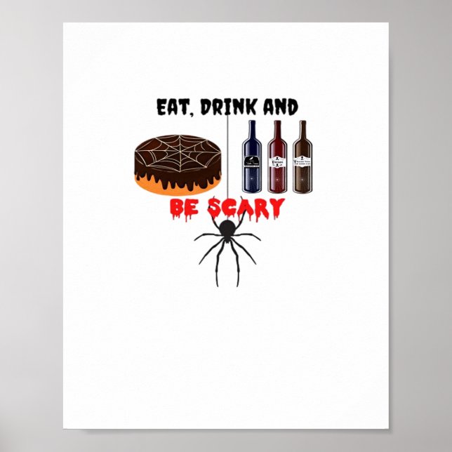 Poster Eat Drink And Be Scary Retro Classic (Frente)