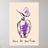 Eau de parfum, ilustração de moda de perfume franc