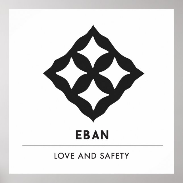 Póster Eban | Símbolo Adinkra de Amor, Segurança, Proteçã (Frente)