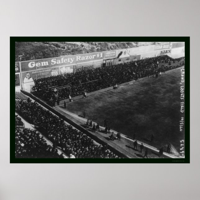 Poster Ebbets Field Dodgers Baseball 1920 (Frente)