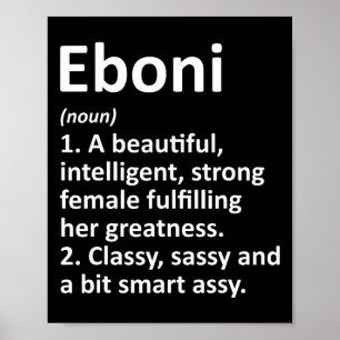 Poster Eboni Definição Nome Personalizado Engraçado Natal