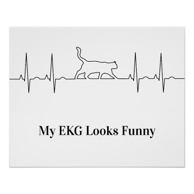 Póster ECG de Gatos (Frente)