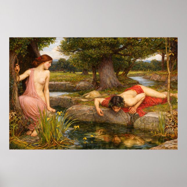 Poster Echo and Narcissus by John William Waterhouse (Frente)