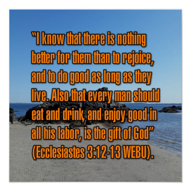 Póster Eclesiastes 3:12-13 WEBU (Frente)