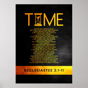 Poster Eclesiastes 3:1-11 Bíblia Verso