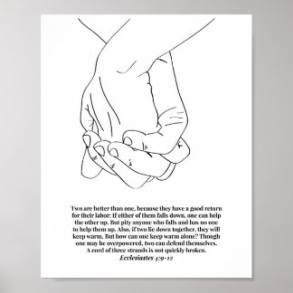 Poster Eclesiastes 4:9-12 Um cabo de três andares...