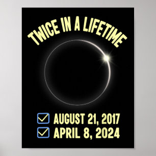 Poster Eclip Solar 2024, Duas Vezes Na Vida