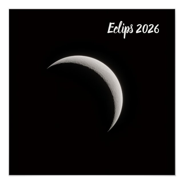 Póster Eclips 2026 Nederland (Frente)