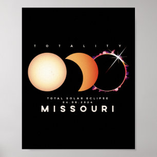 Poster Eclipse 2024 Missouri Total Eclipse Astronomy Grap