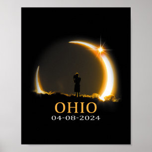 Poster Eclipse 2024 Ohio Total Eclipse 1