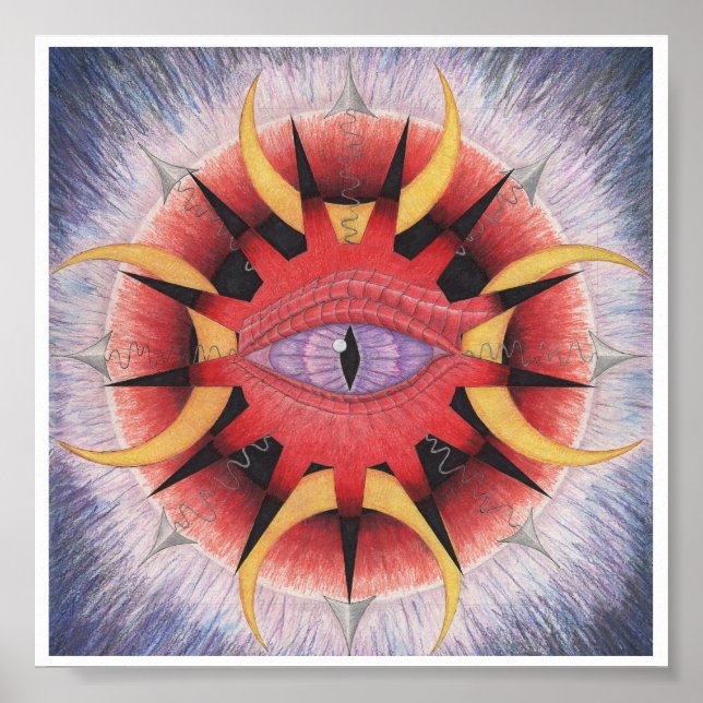 Poster Eclipse Abstrato (Frente)
