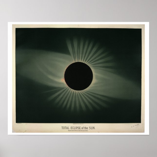 Póster Eclipse do Sol de Trouvelot (Frente)
