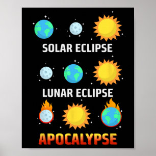 Poster Eclipse Lunar Apocalypse Engraçado Eclipse