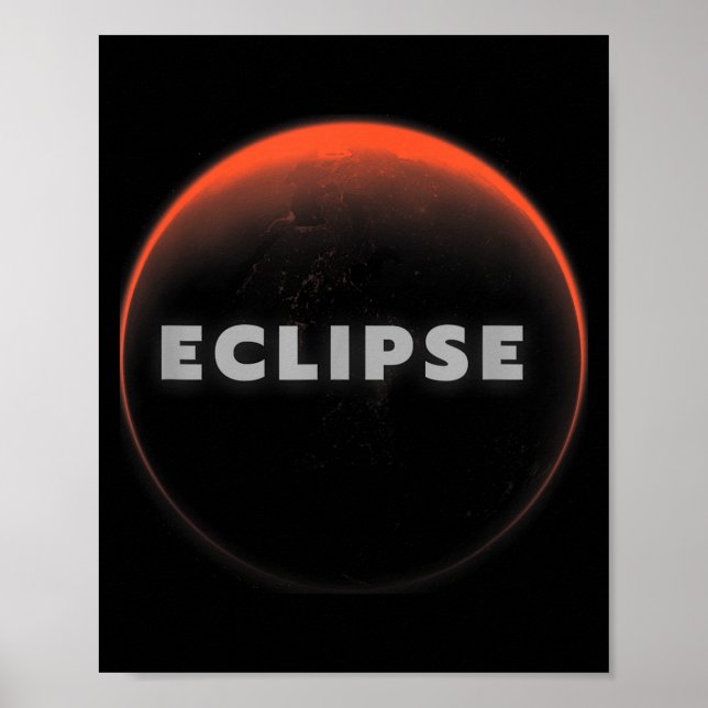 Poster Eclipse Lunar Total Universal Eclipse Solar Total  (Frente)