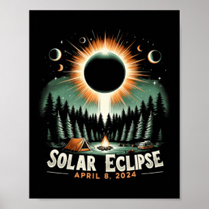 Poster Eclipse Solar 04.08.2024 Eclipse Solar Americano