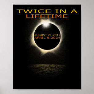 Poster Eclipse Solar 2024 Duas Vezes Em Eclipse Solar Dur