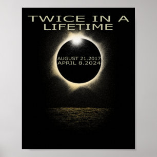 Poster Eclipse Solar 2024 Duas Vezes Em Eclipse Solar Dur