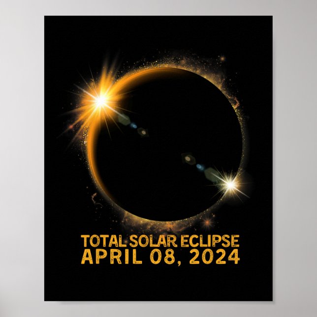 Poster Eclipse Solar 2024 Eclipse Solar Total 4.08.24 (Frente)