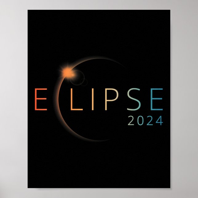 Poster Eclipse Solar 2024 Eclipse Solar Total 4.08.24 (Frente)