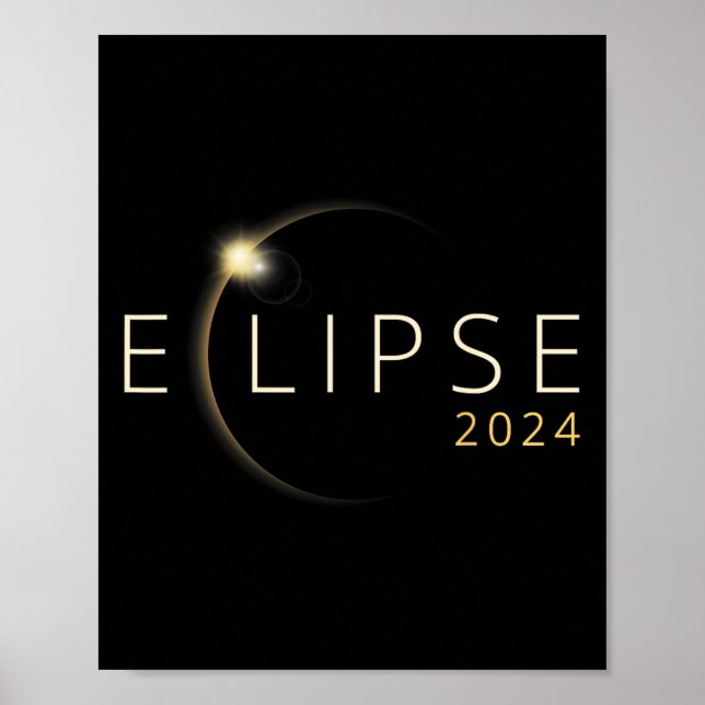 Poster Eclipse Solar 2024 Eclipse Solar Total 4.08.24 5 (Frente)