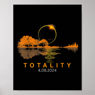 Poster Eclipse Solar 2024 Eclipse Solar Total 4.08.24 Gui