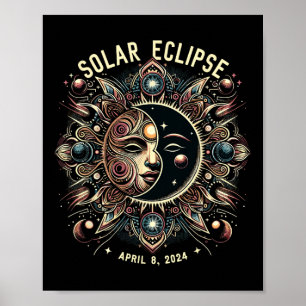 Poster Eclipse Solar 2024 Eclipse Solar Total 4.08.24 Kid