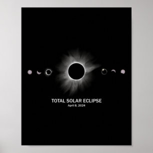 Poster Eclipse Solar 2024 Eclipse Total