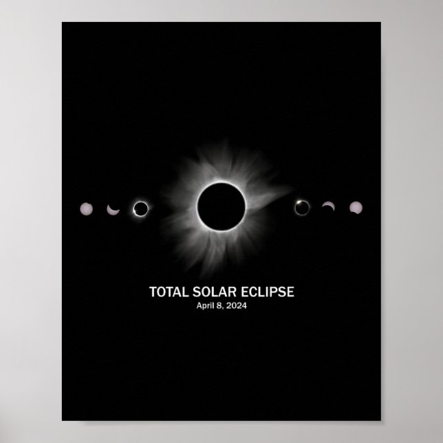 Poster Eclipse Solar 2024 Eclipse Total (Frente)