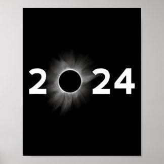 Poster Eclipse Solar 2024 Eclipse Total Simples
