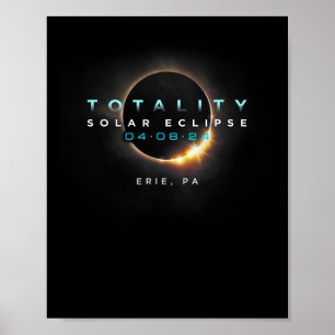 Poster Eclipse Solar 2024 Erie Oficial