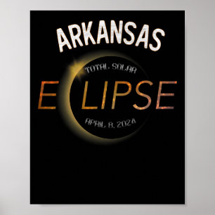 Poster Eclipse Solar 2024 Estado Total do Eclipse Solar A